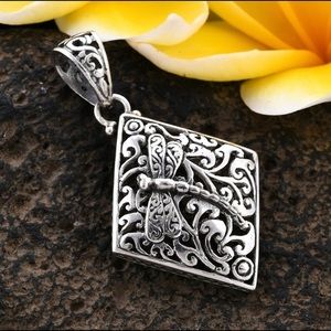 Bali Dragonfly Pendant & necklace Sterling Silver